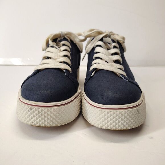 Tommy Hilfiger Women's Size 9.5 M Blue Faux Suede Platform Saveri Sneaker - Picture 5 of 13
